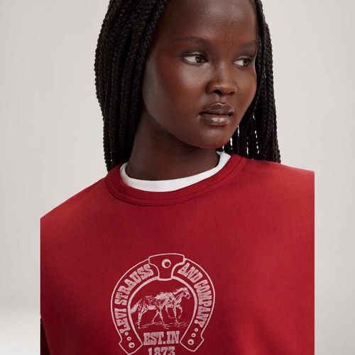 Moletom Levi's® Graphic Heritage Crew Vermelho Manga Longa