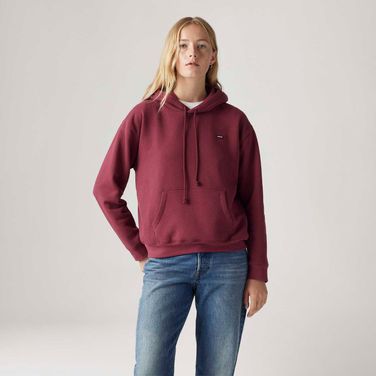 Moletom Levi's® Everyday Hoodie com Capuz Vermelho Manga Longa