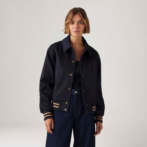 Jaqueta Jeans Levi's® Lennox Versity Lavagem Média