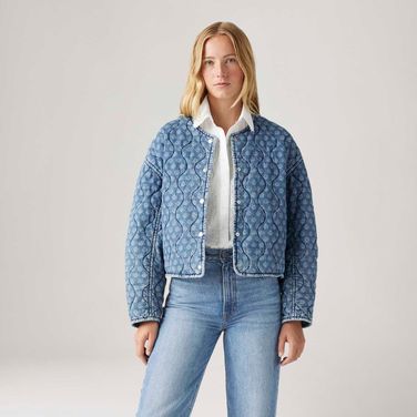 Casaco Levi's® Rumer Quilted Azul Manga Longa