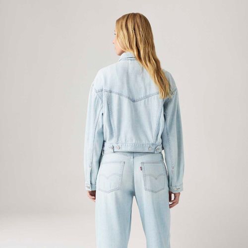 Jaqueta Jeans Levi's® Shrunken 90's Trucker Lavagem Clara