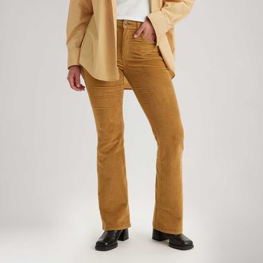 Calça Jeans Levi's® 726® High Rise Flare Veludo Bege