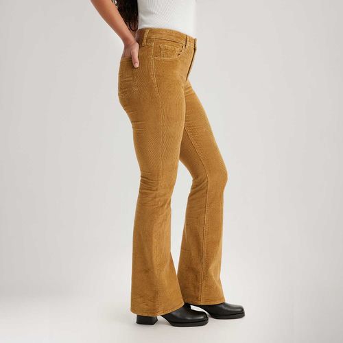 Calça Jeans Levi's® 726® High Rise Flare Veludo Bege