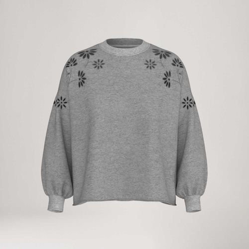 Moletom Levi's® Cut Crew Cinza Manga Longa
