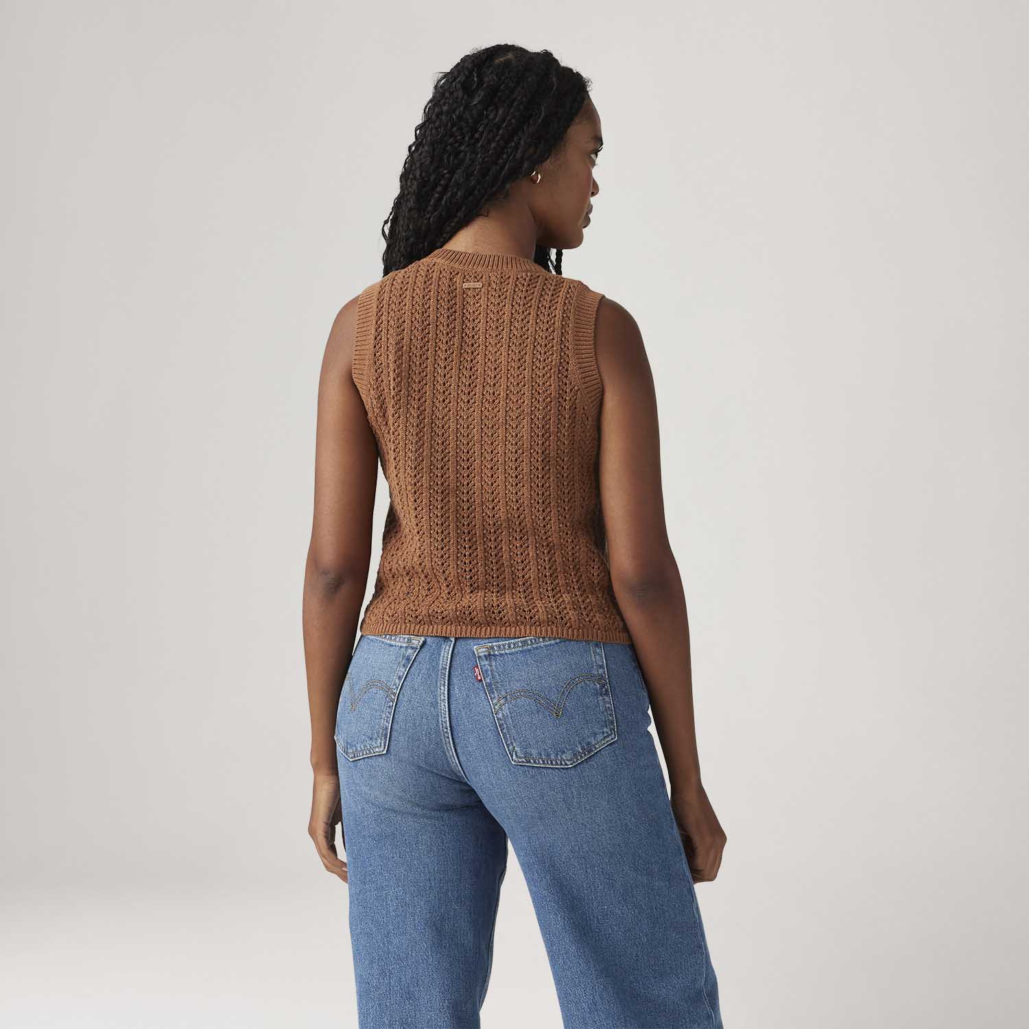 Colete Levi's® Sunrise Crochet Tank Marrom Regata - Levi's® Brasil