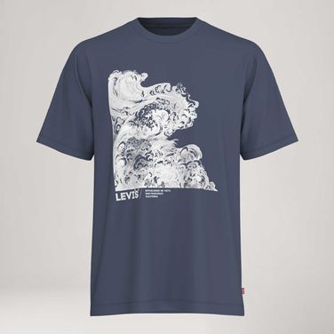 Camiseta Levi's® Relaxed Fit Azul Manga Curta