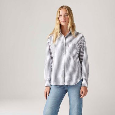 Camisa Jeans Levi's® Harlie Azul Manga Longa