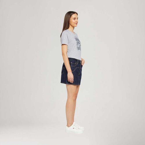 Saia Jeans Levi's® Icon Western Yoke Lavagem Escura