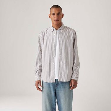 Camisa Oxford Levi's® Authentic Button Down Listrada Manga Longa