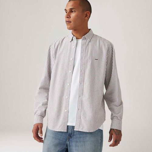 Camisa Oxford Levi's® Authentic Button Down Listrada Manga Longa