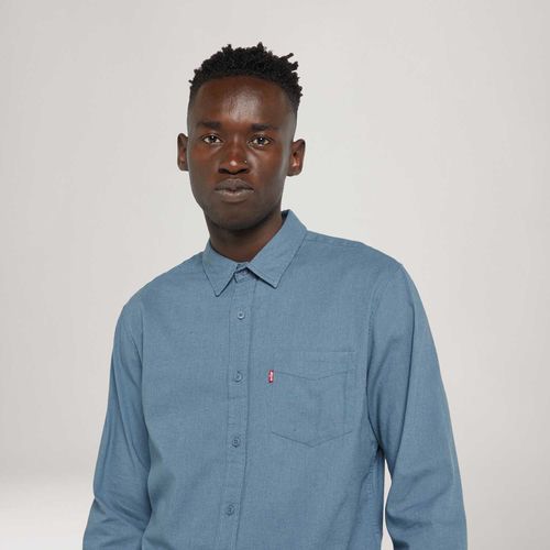 Camisa Levi's® Classic Standad Azul Manga Longa