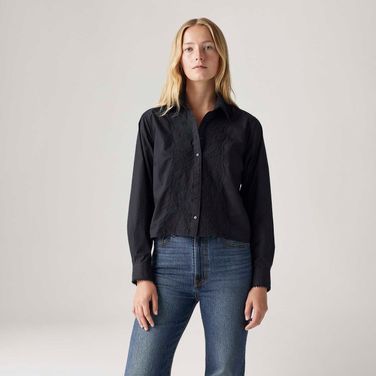 Camisa Levi's® Winona Preta Manga Longa