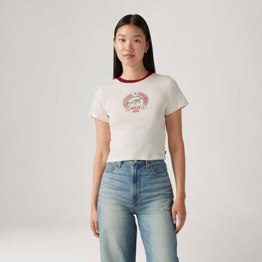 Camiseta Levi's® Essential Sporty Branca Manga Curta