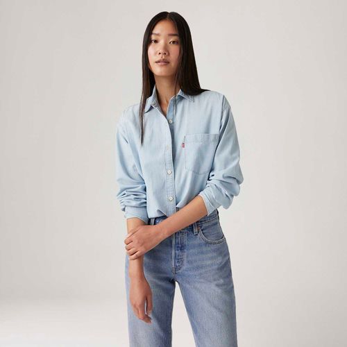 Camisa Jeans Levi's® Harlie Lavagem Clara Manga Longa