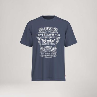 Camiseta Levi's® Relaxed Fit Azul Manga Curta