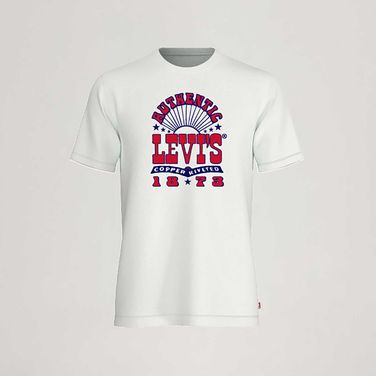 Camiseta Levi's® Graphic Crewneck Off White Manga Curta