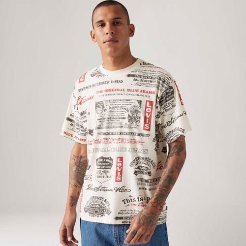 Camiseta Levi's® Vintage Graphic Tee Bege Manga Curta