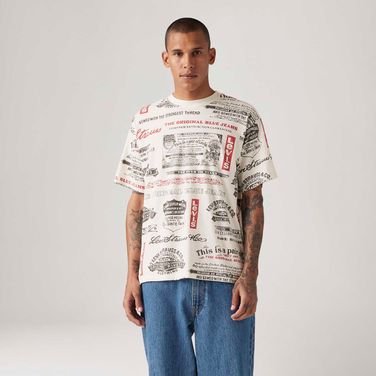 Camiseta Levi's® Vintage Graphic Tee Bege Manga Curta