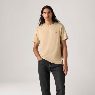 Camiseta Levi's® Original Housemark Bege Manga Curta