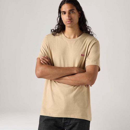 Camiseta Levi's® Original Housemark Bege Manga Curta