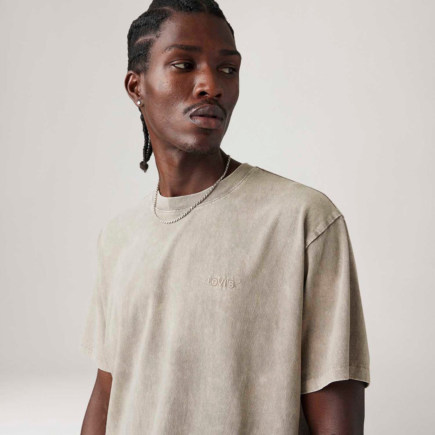Camiseta Levi's® Red Tab Vintage Cinza Claro Manga Curta - Levi's