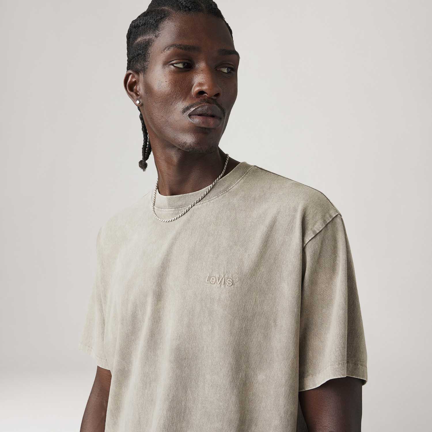 Camiseta Levi's® Red Tab Vintage Cinza Claro Manga Curta - Levi's