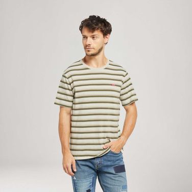 Camiseta Levi's® Original Housemark Off White Manga Curta