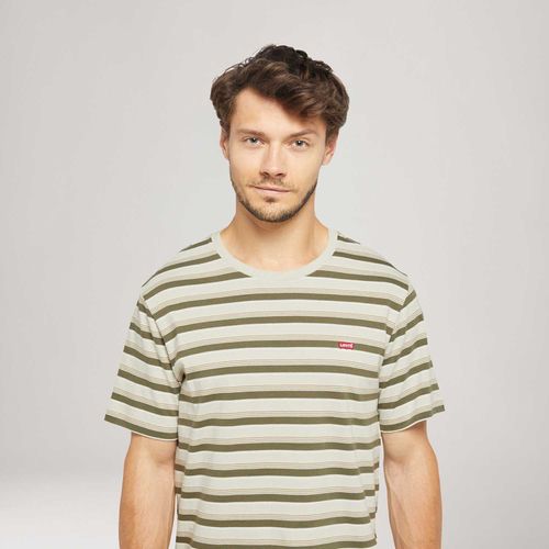 Camiseta Levi's® Original Housemark Off White Manga Curta