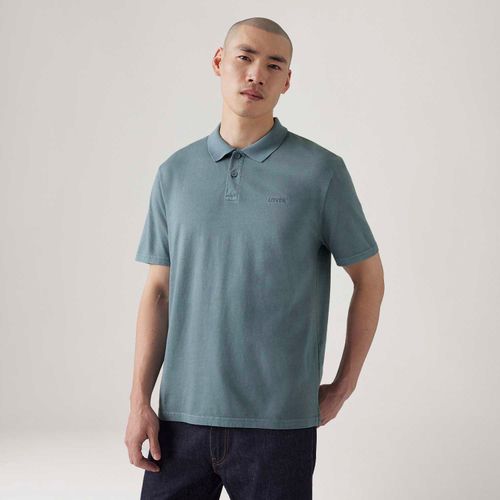 Camisa Polo Levi's® Authentic Azul Manga Curta