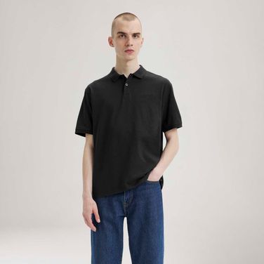 Camisa Polo Levi's® Authentic Preta Manga Curta