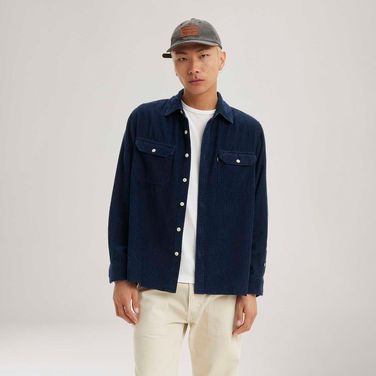 Camisa Levi's® Jackson Worker Azul Manga Longa