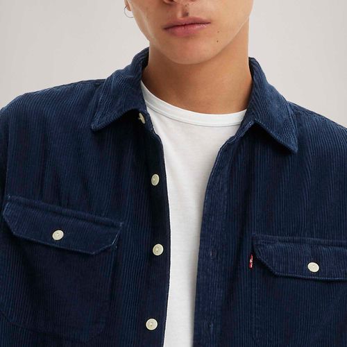 Camisa Levi's® Jackson Worker Azul Manga Longa