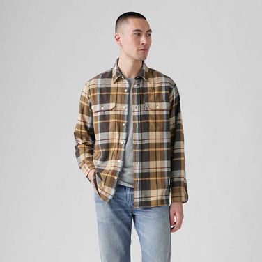 Camisa Levi's® Classic Worker Xadrez Manga Longa