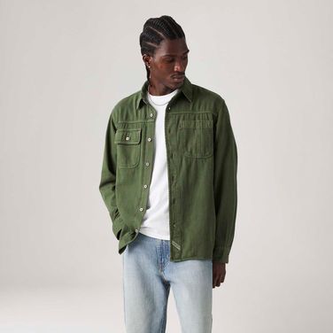 Camisa Levi's® Auburn Worker Verde Manga Longa