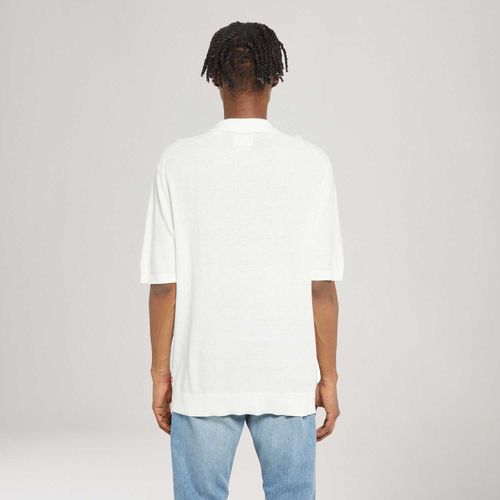 Camisa Polo Levi's® Sweater Knit Off White Manga Curta