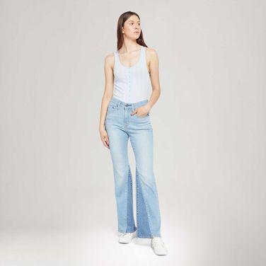 Calça Jeans Levi's® 726® High Rise Flare Layered Lavagem Média