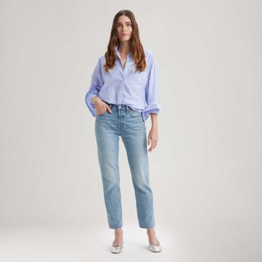 Calça Jeans Levi's® 501® Crop Lightweight Lavagem Média