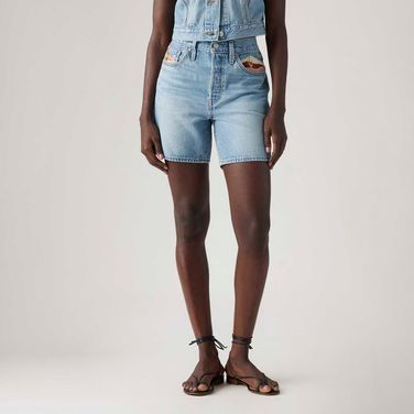 Short Jeans Levi's® 501® Mid Thigh Lavagem Média
