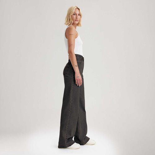 Calça Jeans Levi's® Ribcage Wideleg Preta