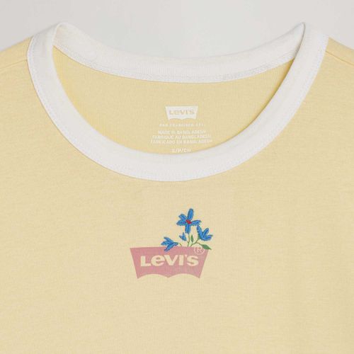 Camiseta Levi's® Graphic Mini Ranger Amarela Manga Curta
