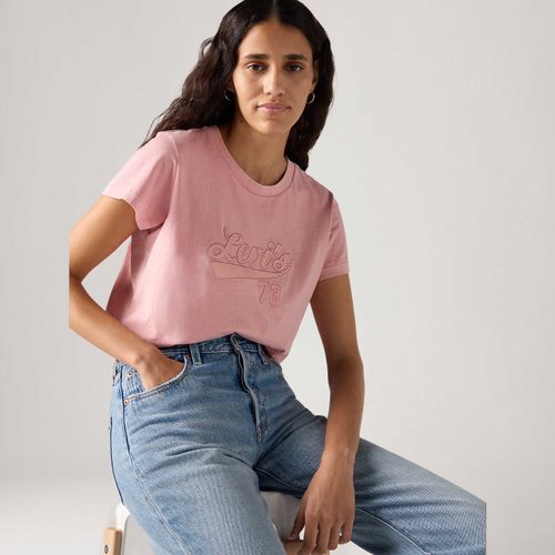 Camiseta Levi's® Graphic Boxy Rosa Manga Curta