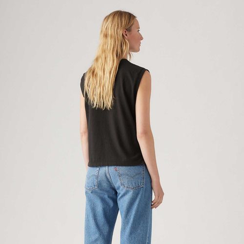 Blusa Levi's® Boxy Tank Cinza Preta Manga Curta