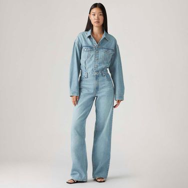 Macacão Jeans Levi's® Baggy Lavagem Clara Manga Longa