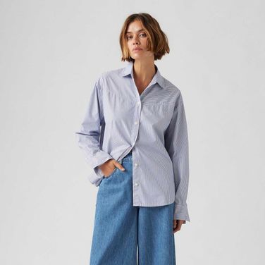 Camisa Levi's® Herline Novelty Azul Manga Longa