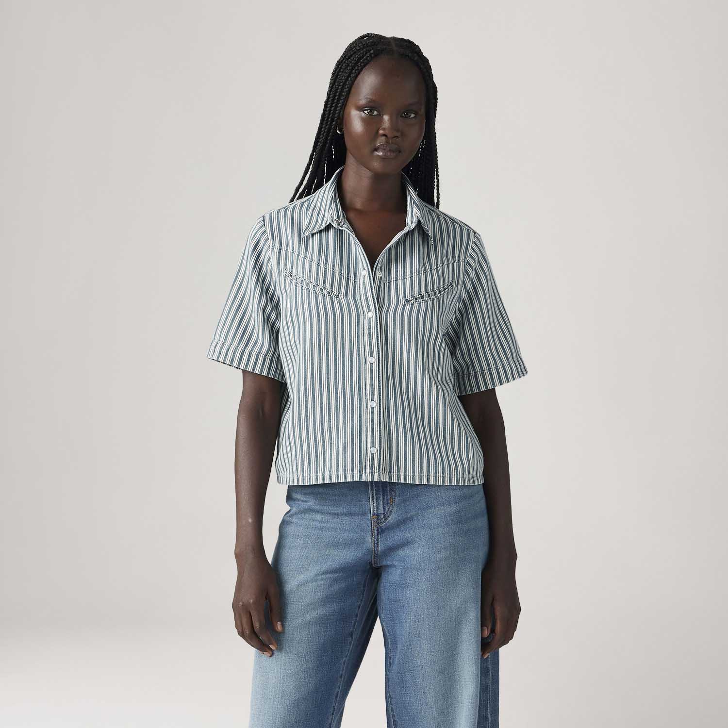 Camisa Levi's® Rinoa Camp Shirt Azul Manga Curta - Levi's® Brasil