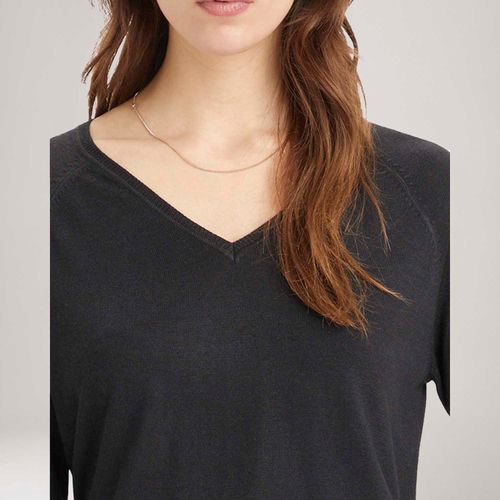 Suéter Levi's® Petal Vneck Preto Manga Longa