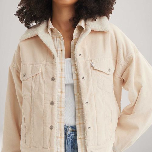 Jaqueta Jeans Levi's® 90's Sherpa Trucker Bege