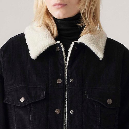 Jaqueta Jeans Levi's® 90's Sherpa Trucker Preta