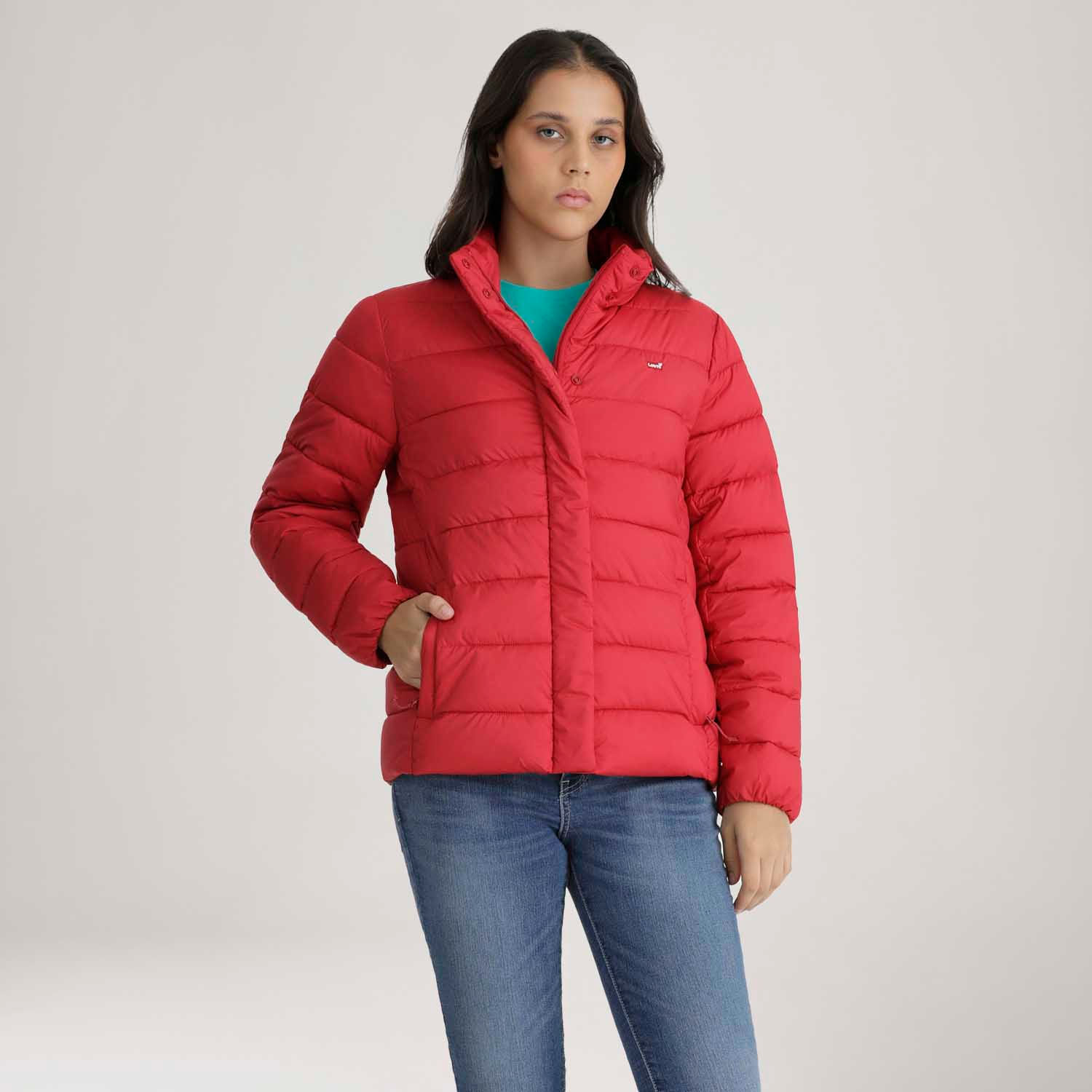 Jaqueta Puffer Levi's® Packable Quilted Vermelha - Levi's® Brasil