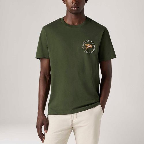 Camiseta Levi's® Graphic Crewneck Verde Manga Curta
